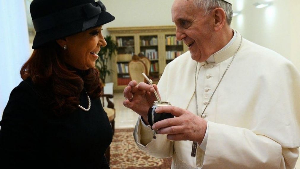 La foto que compartió Cristina Fernández de Kirchner para despedir al Papa Francisco.