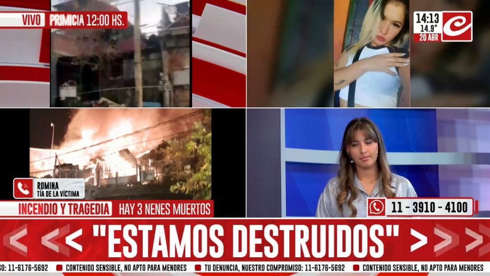 Hay 3 nenes muertos por el incendio.