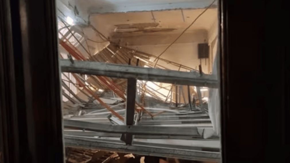 Así quedó el interior del salón de fiestas ubicado en el barrio porteño de Caballito.