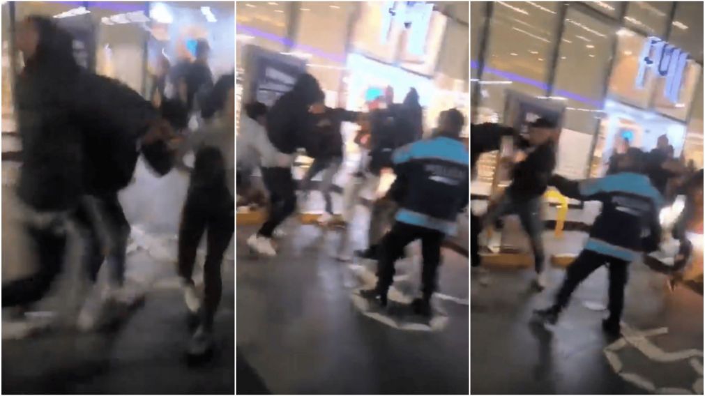Un testigo grab� la violenta escena.