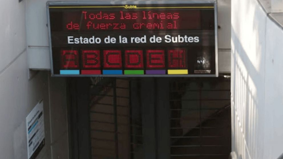 Paro de subtes: la medida de fuerza culminó y el servicio se reanudó
