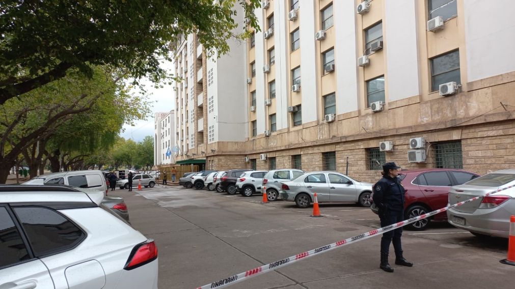 Lugar de la tragedia. Explanada sur de la Casa de Gobierno de Mendoza