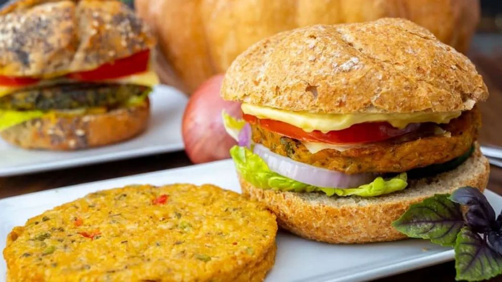 Hamburguesas deliciosas y sanas con calabaza.