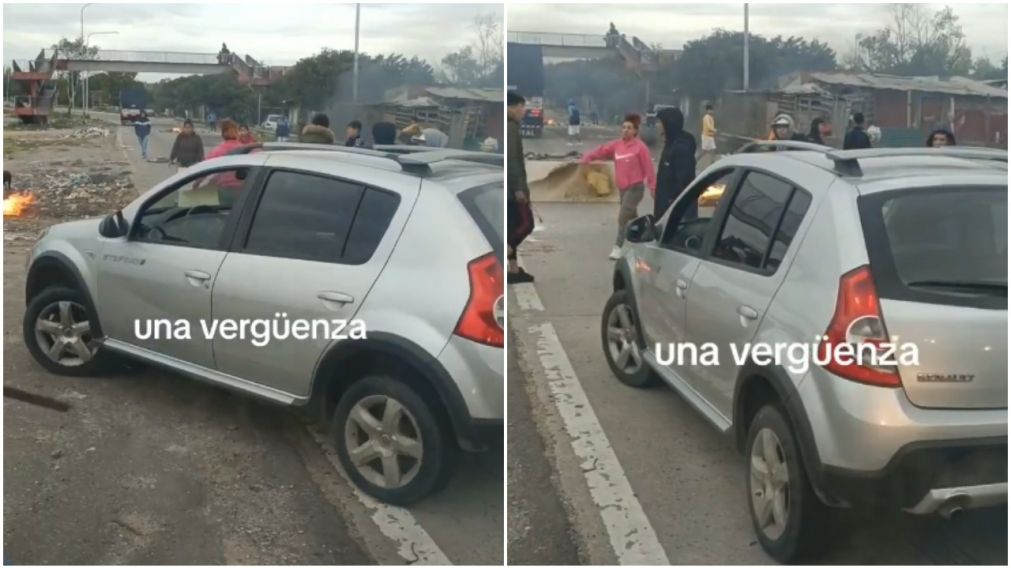 Un conductor se mostr� indignado por la situaci�n en la autopista.