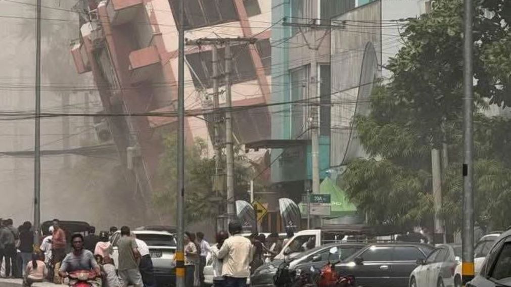 El terremoto de magnitud 7.7 tuvo como epicentro la ciudad de Sagaing (Foto X).