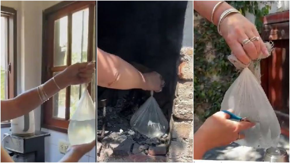 El curioso método para calentar agua.