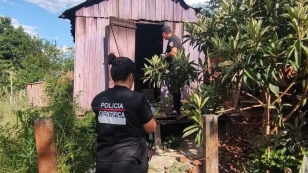 El lugar donde fue encontrada la v�ctima (Foto Misiones On Line).