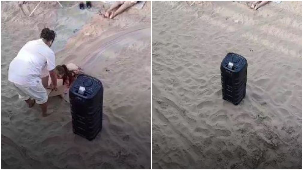 Un hombre causó polémica en el cierre del verano.
