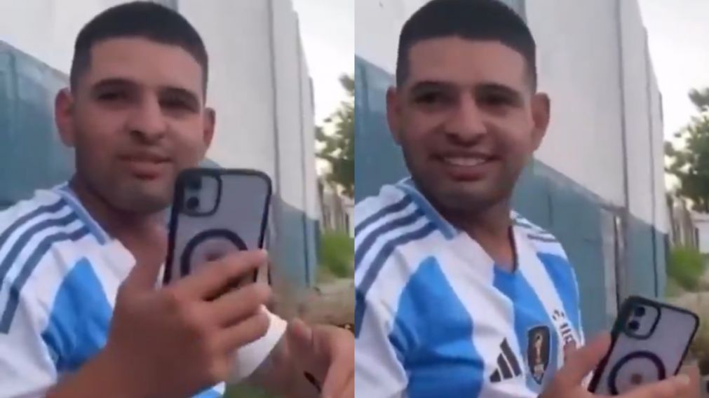 Entre risas, el chico contó como obtuvo un celular de alta gama totalmente gratis.