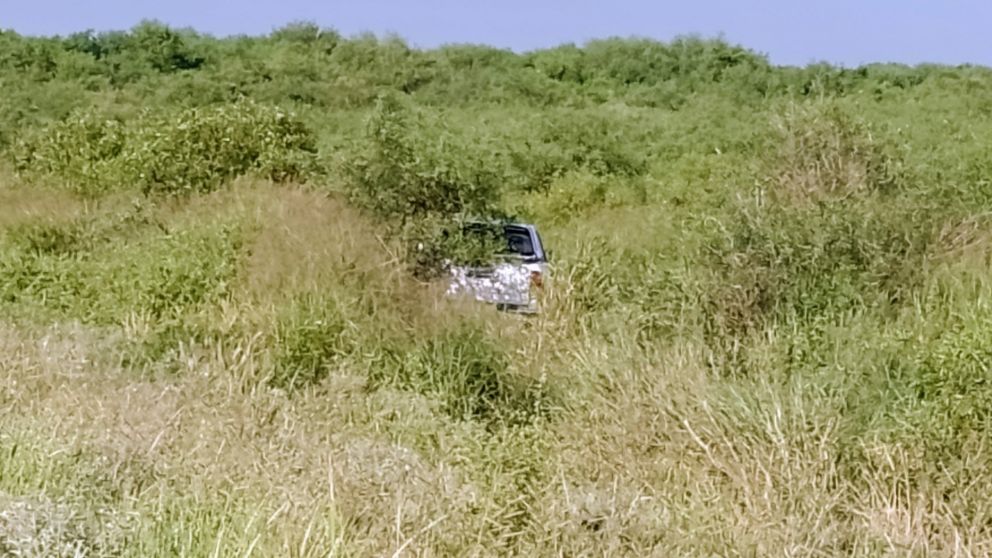 Así quedó la camioneta tras el violento accidente sobre la Ruta 92.