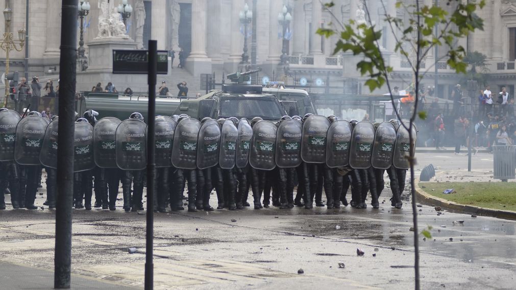 Operativo de seguridad en la �ltima marcha de jubilados al Congreso.