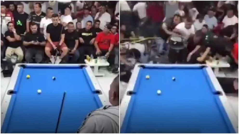 Así sicario “terminó” un torneo de pool.