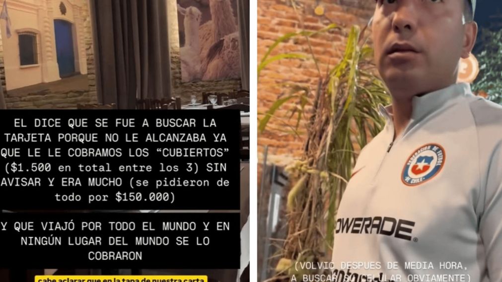 �VIDEO! Turistas chilenos en Tucum�n comieron por m�s de 150 "lucas" y huyeron: uno volvi� porque se olvid� costoso celular