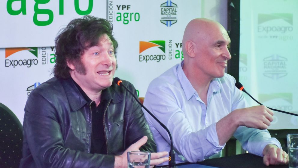 Javier Milei participará del cierre de ExpoAgro junto a José Luis Espert (Foto NA).