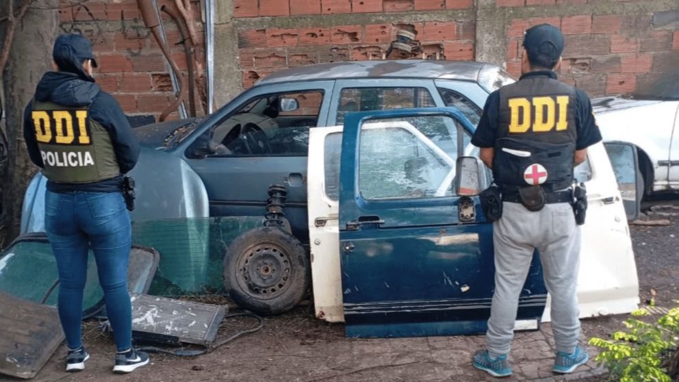 Operativo en que se detuvo a una banda de ladrones de autos.