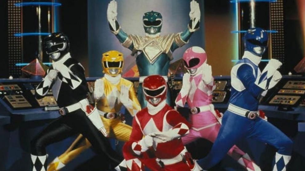 El elenco original de los Mighty Morphin Power Rangers.