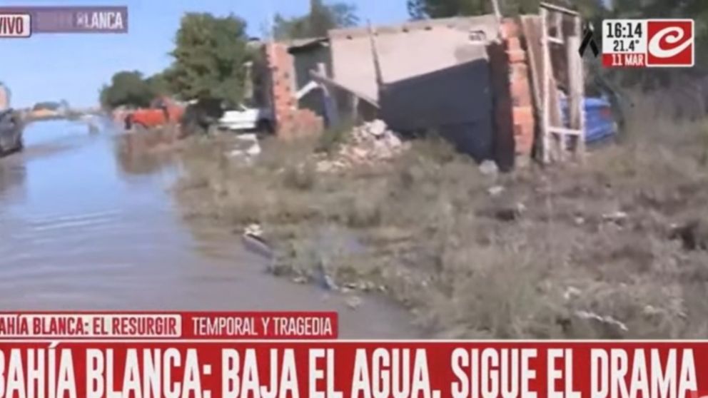Bahía Blanca sigue bajo el agua.