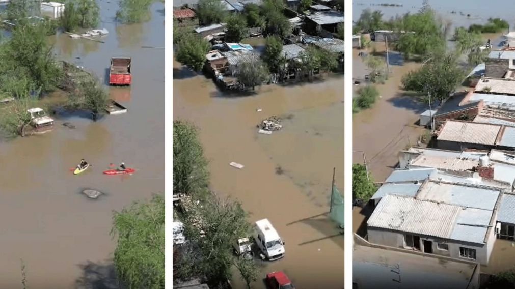 Inundaciones en Bahía Blanca: impactantes imágenes del drone de Crónica
