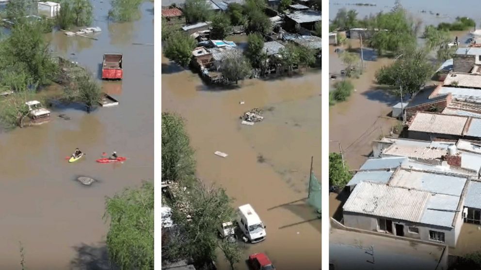 Inundaciones en Bahía Blanca: impactantes imágenes del drone de Crónica
