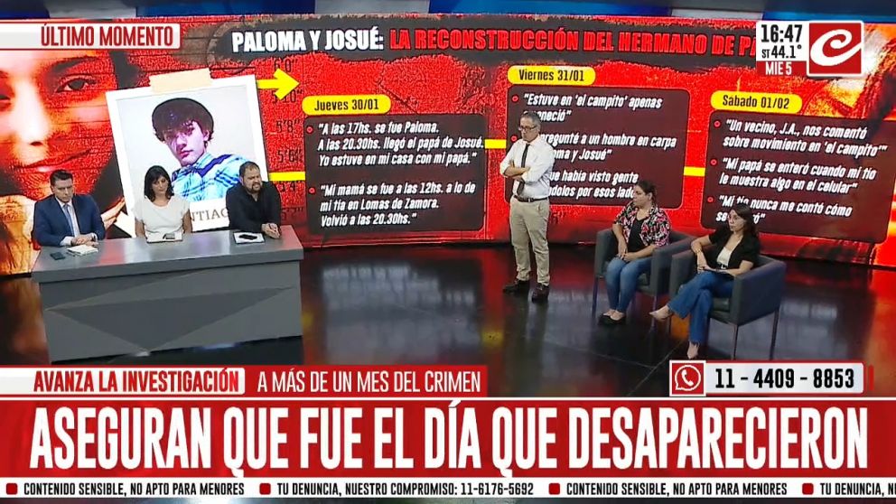 Paloma y Josué: a más de un mes del crimen.