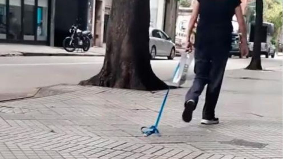 El video de la mujer distraida que pasea a su perro por "bluetooth" se viralizó en redes.