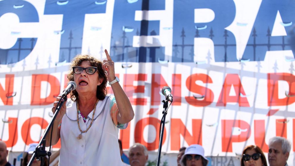 "El ajuste del gobierno de Milei sigue vigente", dijo la secretaria general de CTERA, Sonia Alesso.