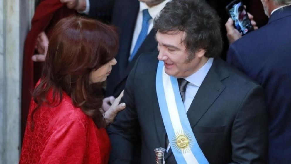 El cruce entre Javier Milei y Cristina Kirchner.