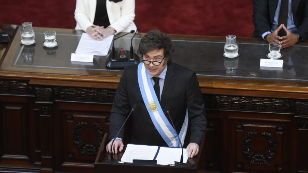 Javier Milei habló en el Congreso (Crónica/Hernán Nersesian).