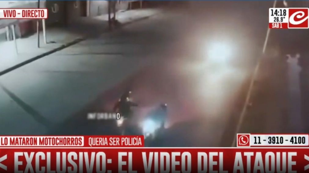 El crimen quedó grabado por la cámara de seguridad.