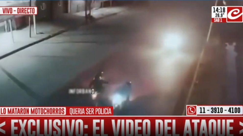 El crimen quedó grabado por la cámara de seguridad.