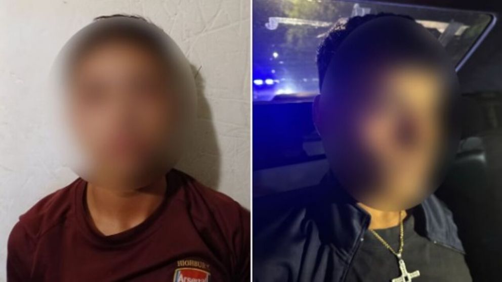 Los dos menores acusados del crimen de la nena Kim Gómez.