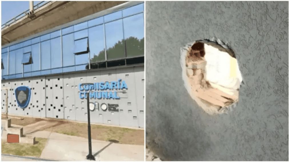 La comisaría de la que se fugó el preso recapturado.