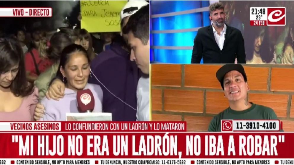El asesinato de Jeremías Sosa provocó consternación.