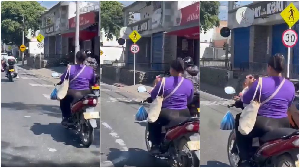 Un testigo filmó a la irresponsable conductora.