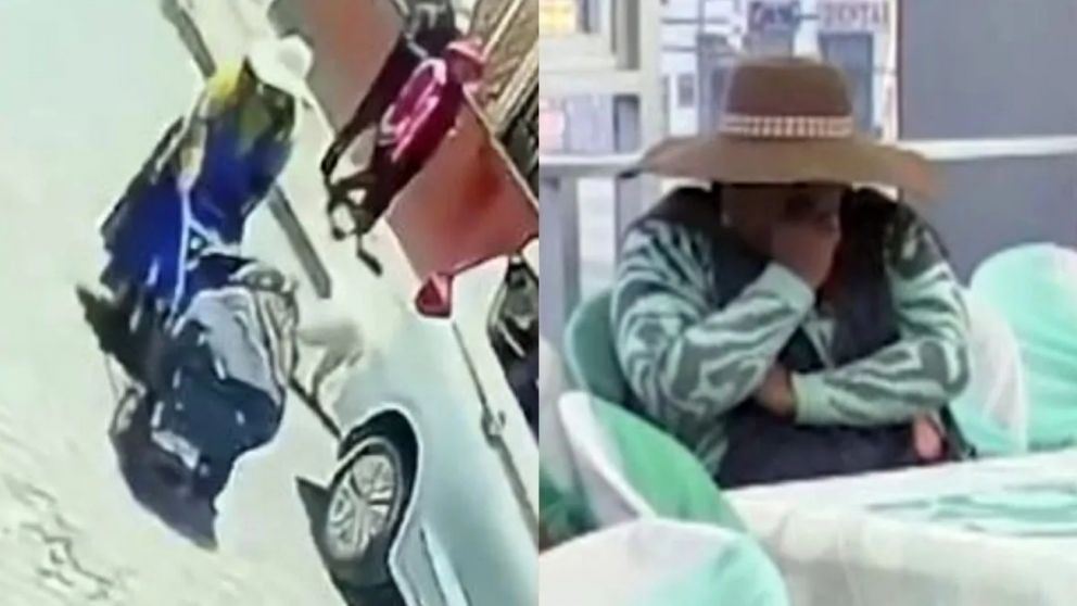 El insólito robo fue captado por las cámaras de seguridad de la zona en que se realizó la fiesta de casamiento.