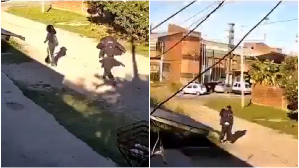 El ataque quedó filmado por una cámara de seguridad.