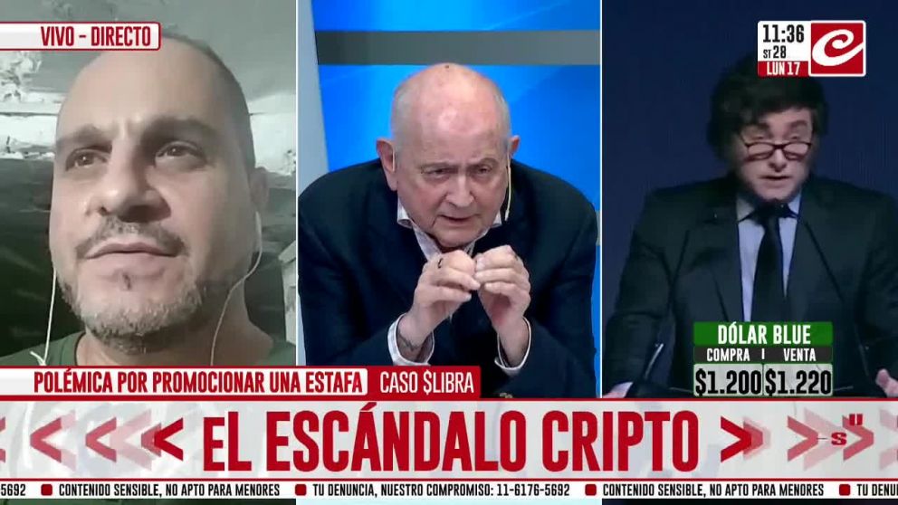 Cositorto habló en vivo con Chiche Gelblung desde la cárcel.