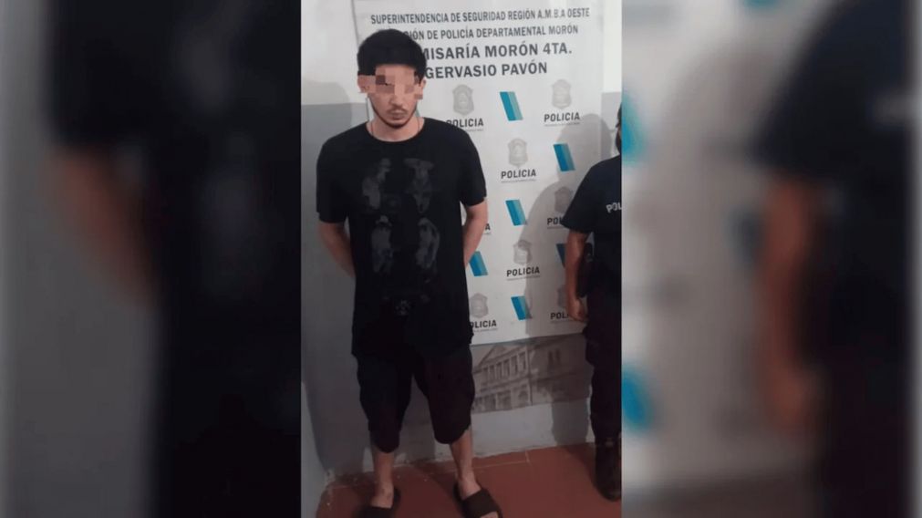 El nieto al quedar detenido tras confesar el supuesto homicidio de su abuela.