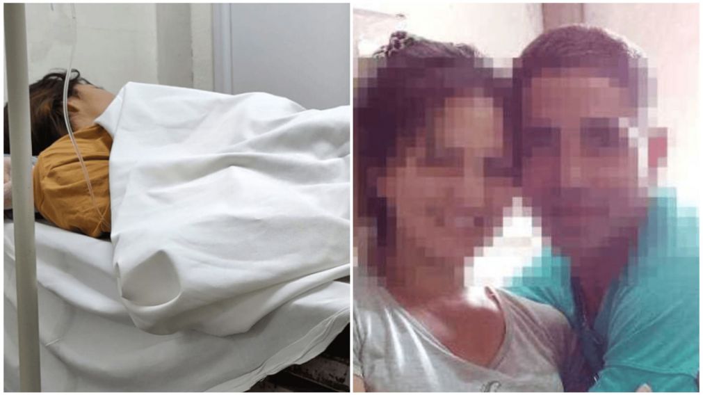 La joven de 18 años y sus presuntos agresores.