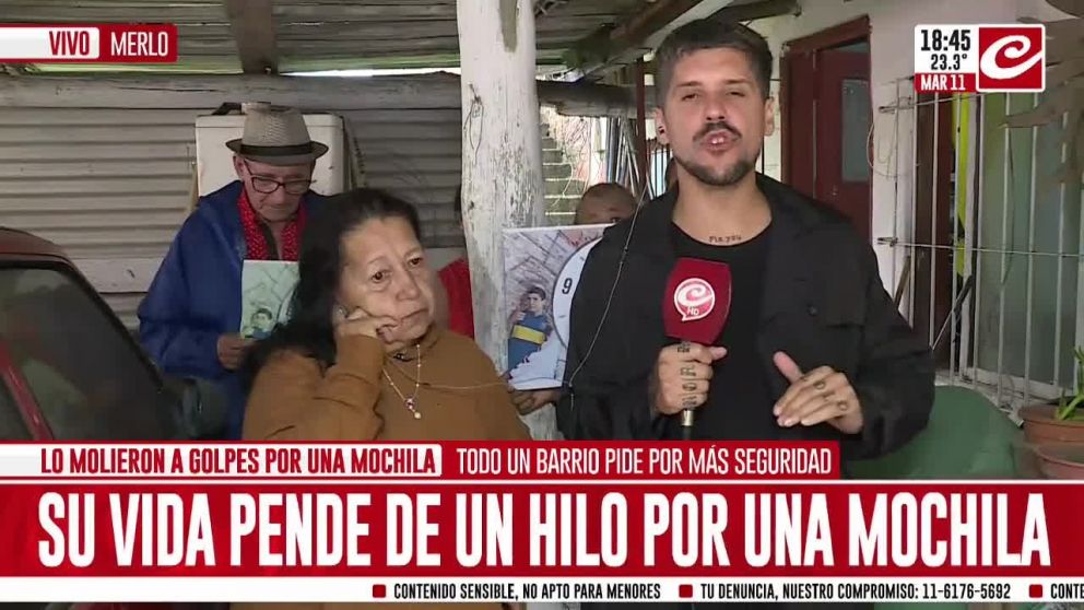 La madre del hombre atacado habló en vivo con Crónica HD.