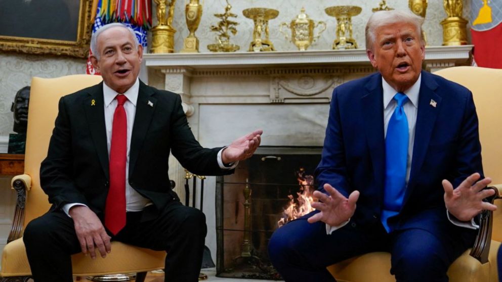 Donald Trump y Benjamin Netanyahu en la Casa Blanca (Foto Agencia Reuters).