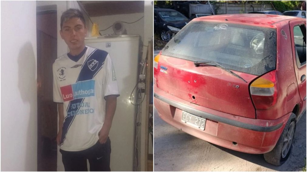 El auto en el que iba la víctima del supuesto caso de gatillo fácil.