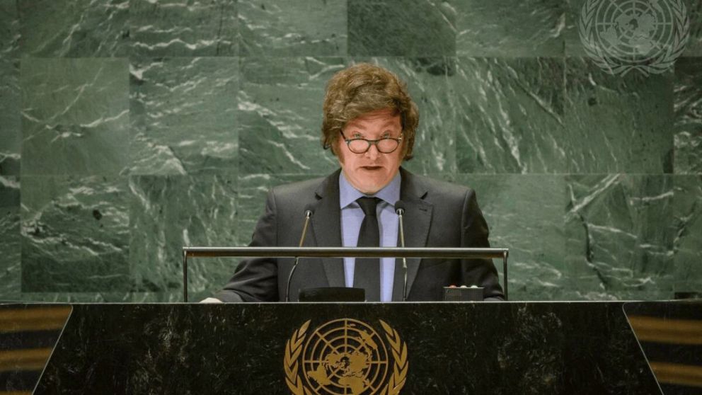 Javier Milei durante su discurso ante la ONU (Archivo).