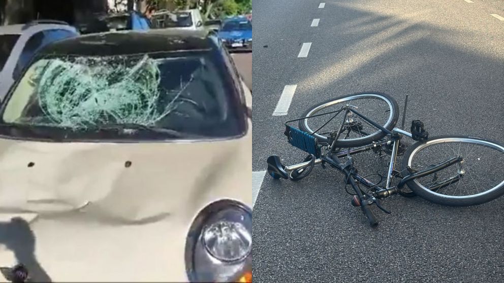 Murió un ciclista atropellado en Palermo (Redes).