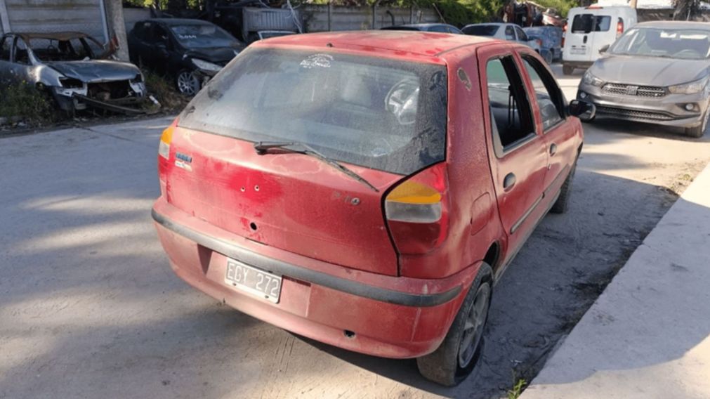 El auto en el que viajaba la víctima de acompañante.