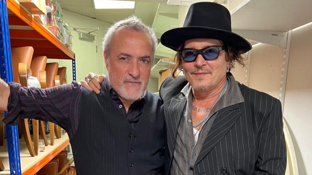 Johnny Depp y "Corcho" Rodríguez.
