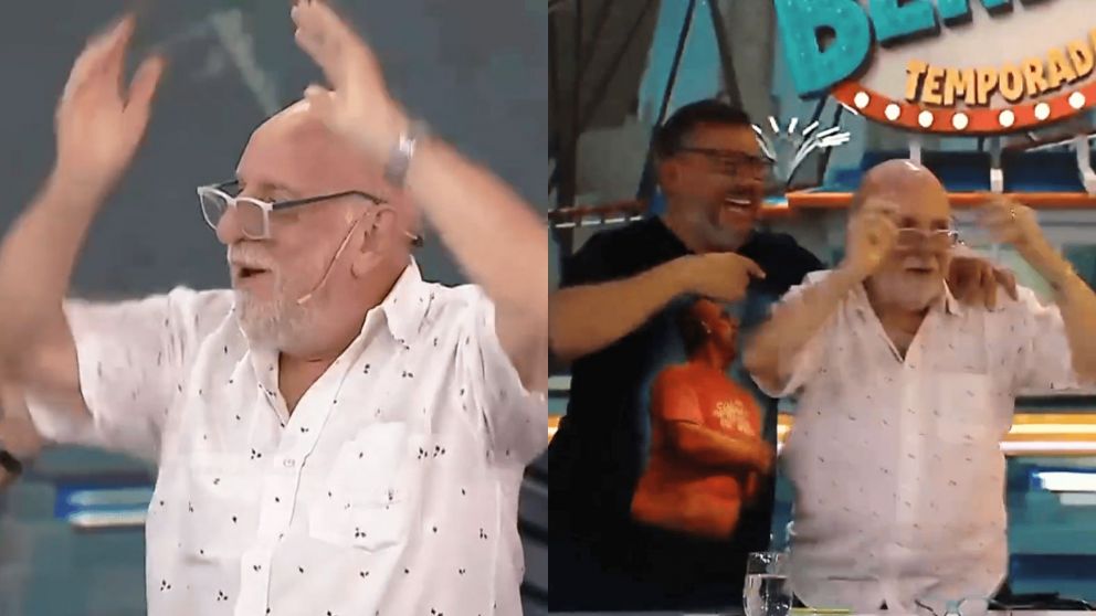 El periodista y panelista de "Bendita" ganó la Quiniela y así festejó en vivo (Captura video).
