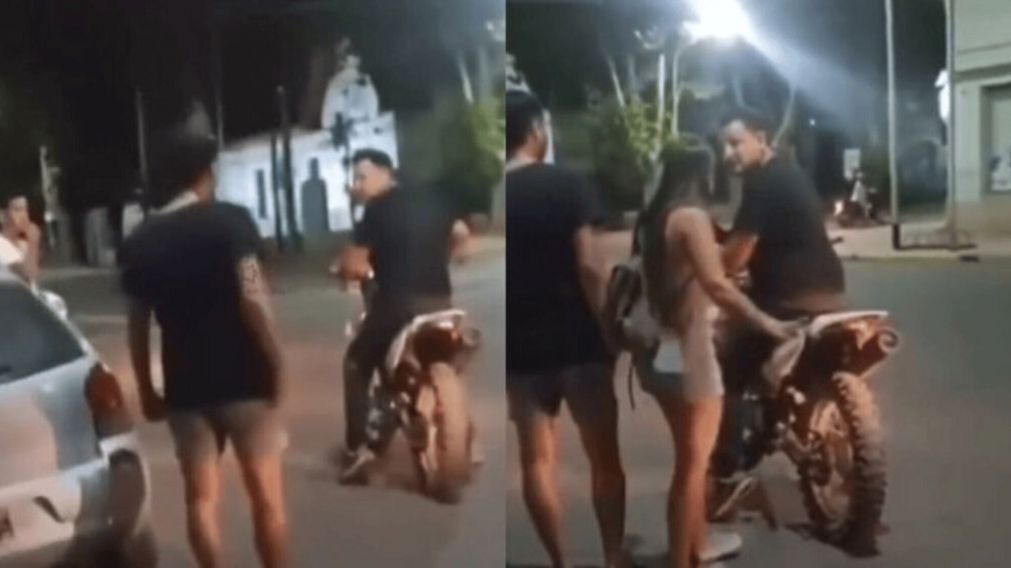 La violenta escena fue registrada.