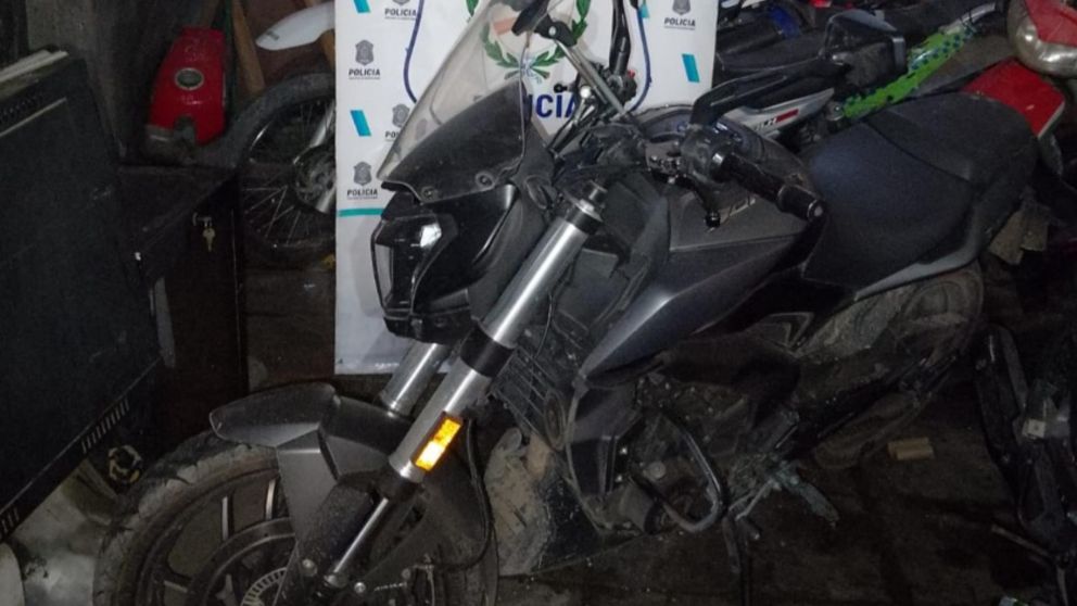 Esta es la motocicleta que fue secuestrada durante las requisas.