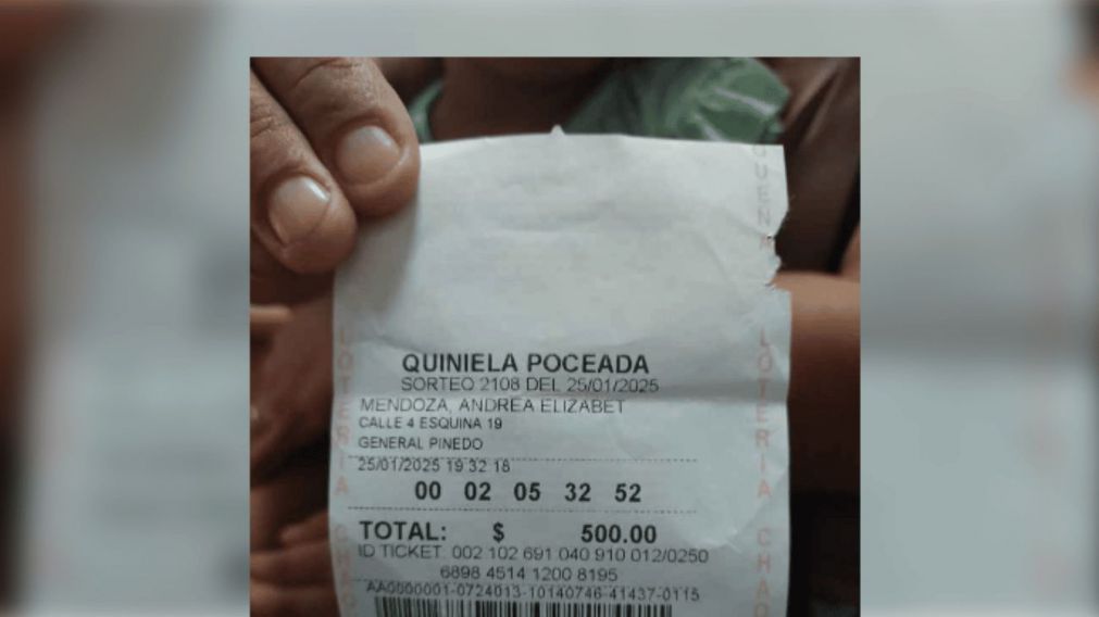 Ama de casa usó una jugada "sencilla" y ganó $15 millones en la Quiniela de Chaco.